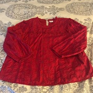 J Crew empire cut eyelet blouse.